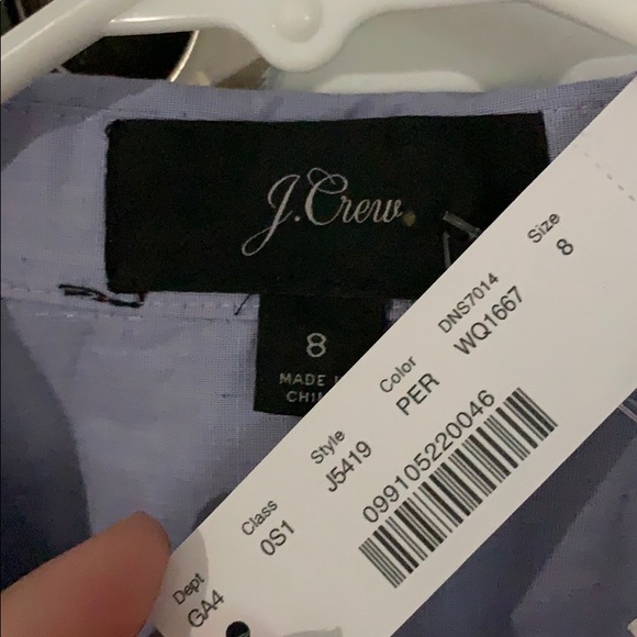 J Crew button down dress with a tie. Size 8 NWT. - Picture 2 of 5